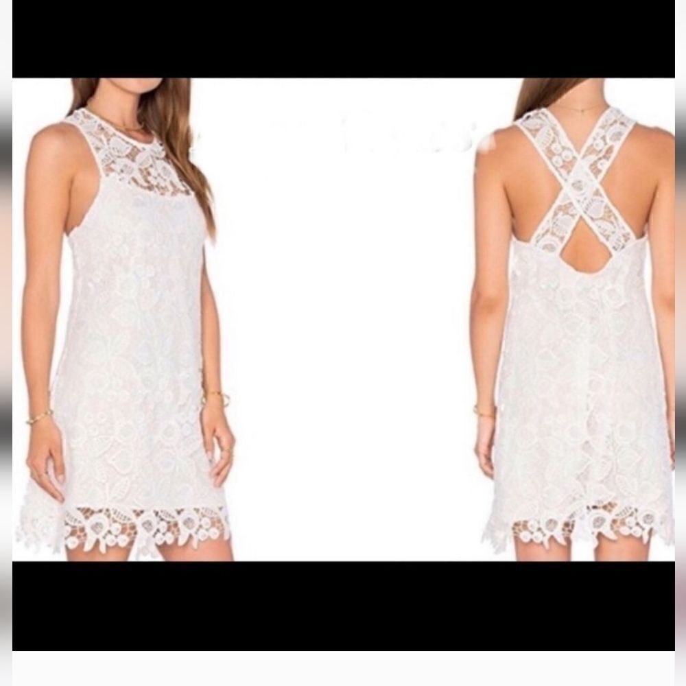 NWT WAYF White Lace dress size M
